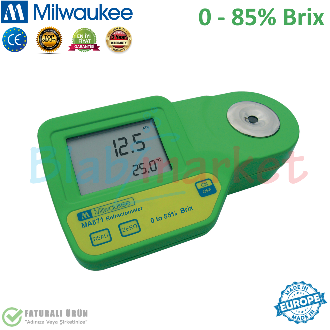 Digital Refractometer 0-85 Brix - Milwaukee MA871