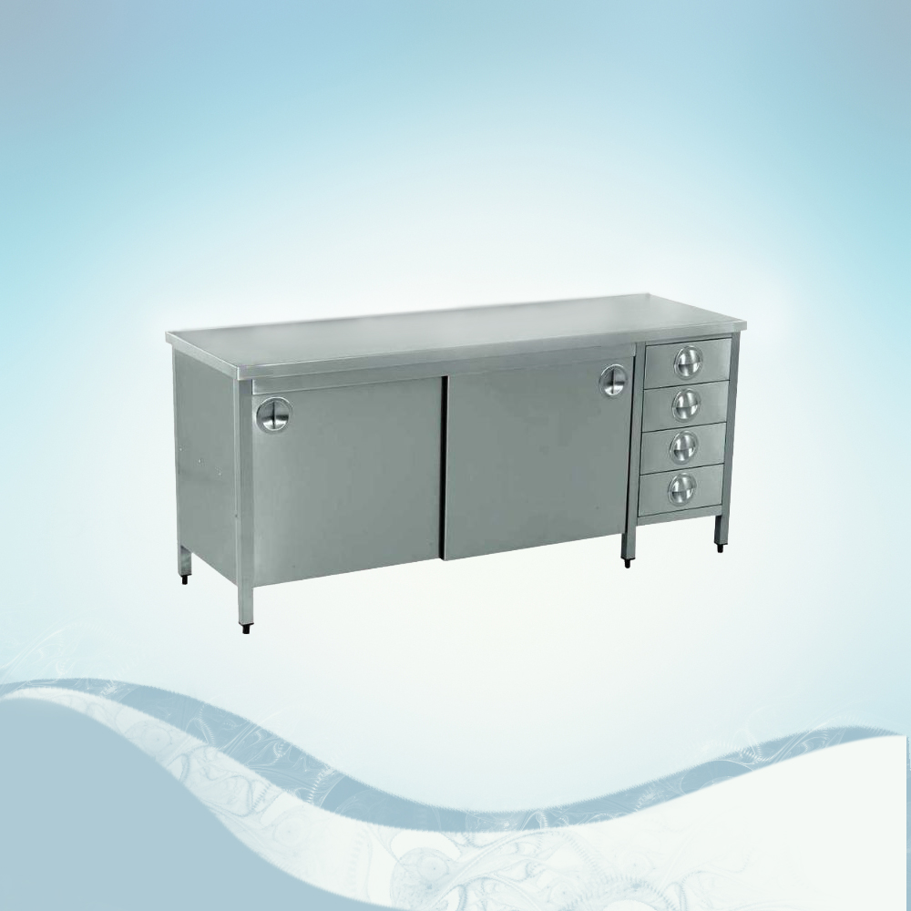 Stainless Steel 304 AISI Work Table Cabinet 